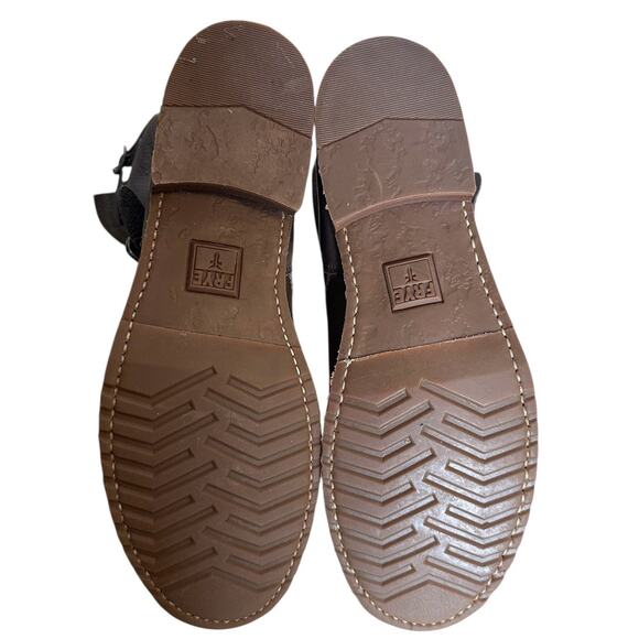 Frye Vintage Veronica Short Slouch Taupe Brown Leather Mid Calf Boots Size 8.5 - Picture 7 of 11